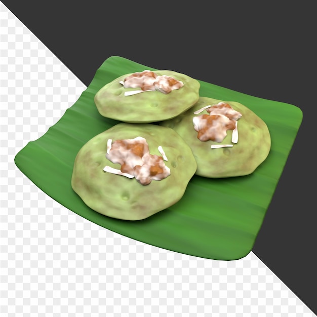 a green banana leaf with a white substance on it