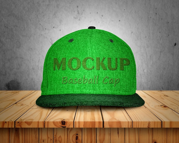 A green baseball cap with the word baseball on it