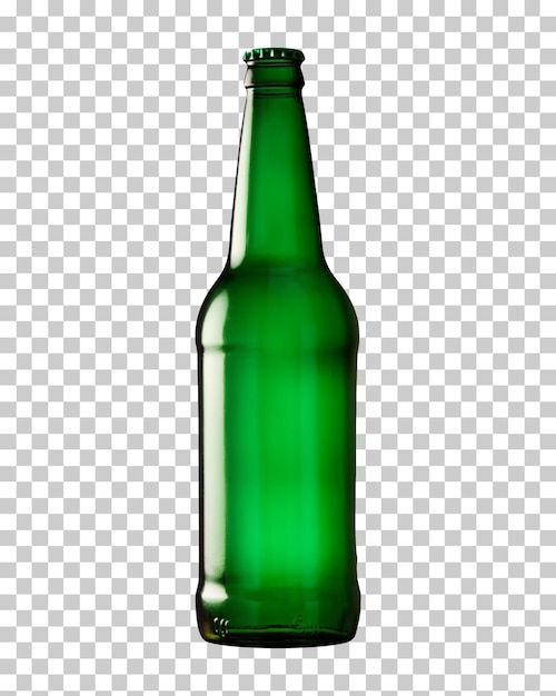 Bottiglia di birra verde isolata su sfondo trasparente png psd