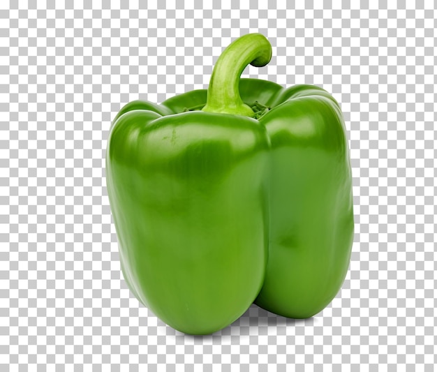 Green bell pepper isolated on transparent background png psd