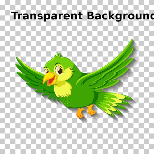 PSD a green bird with wings that says wings on it