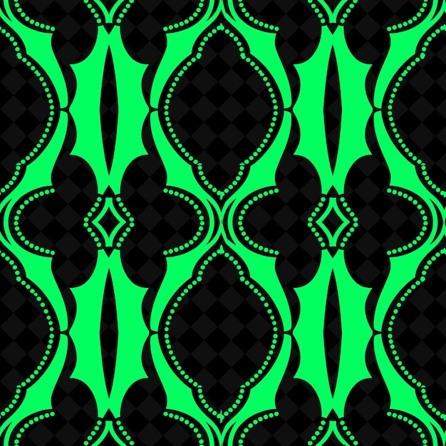 PSD green and black geometric pattern on a black background