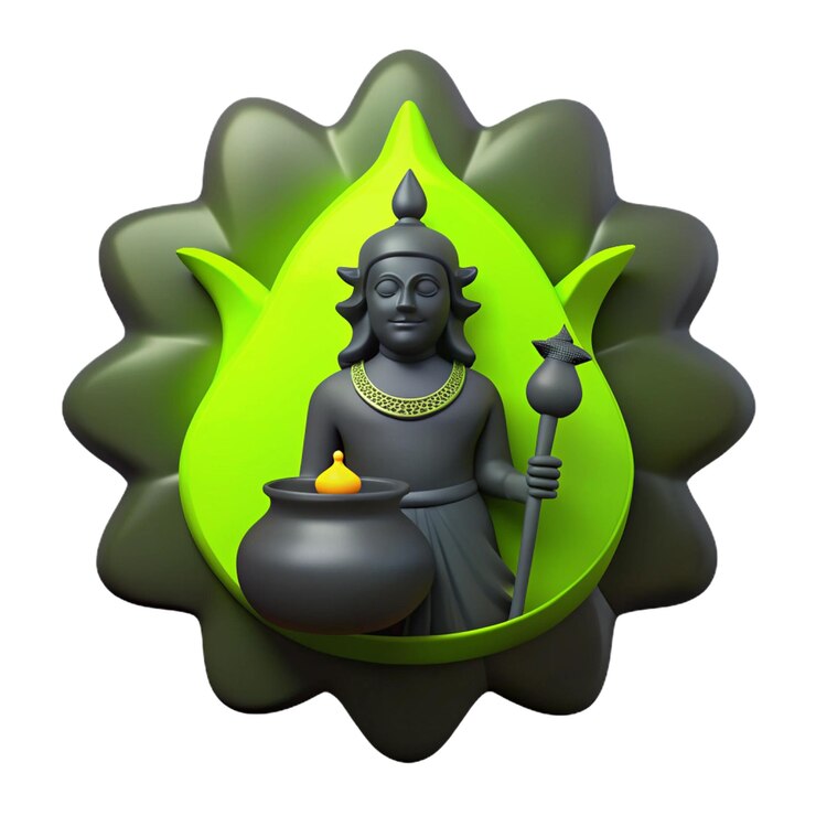 PSD a green and black image of a buddha with a candle in it