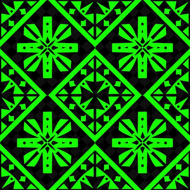 PSD a green and black pattern with a geometric pattern of squares and triangles