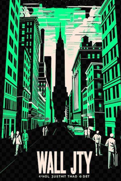 PSD a green and black poster that says empire state