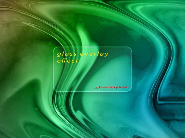 PSD a green and blue image of a clear glass effect