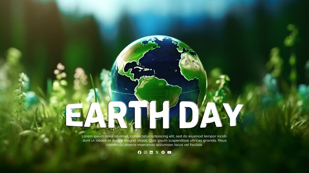 Green blue world wide planet earth 3d psd background