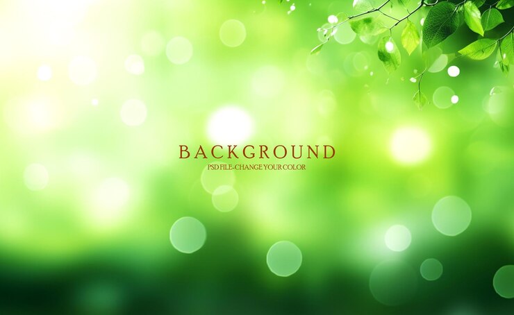 PSD 緑色のぼんやりした背景 自然