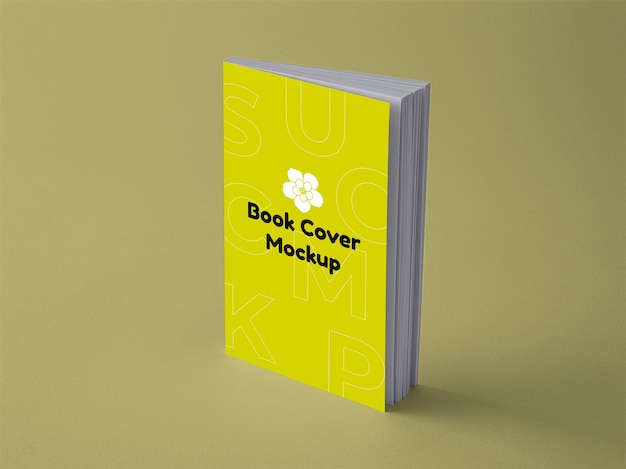 PSD green book cover mockup