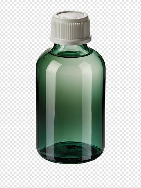 PSD a green bottle of green liquid with a white label that says quot green quot