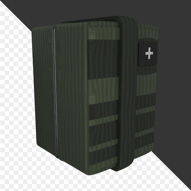 a green box with the cross on it