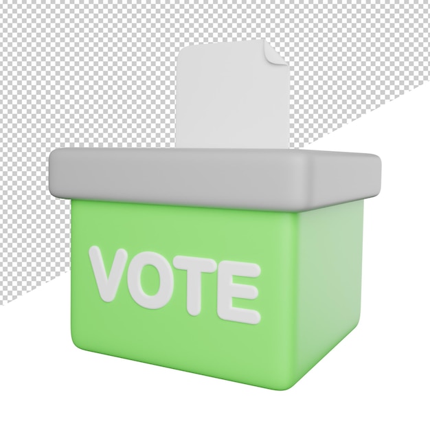 PSD a green box with a white vote sign on it.