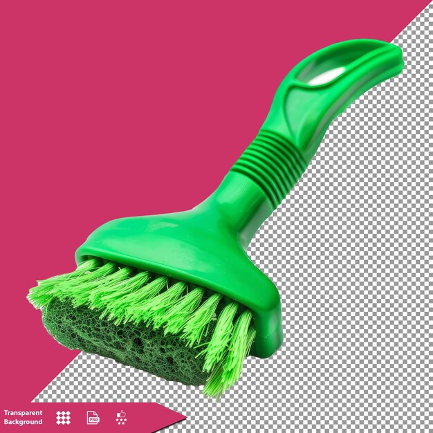 PSD a green brush with a green handle is shown with a pink background