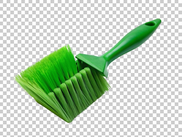 PSD a green brush with a green handle is on transparent background