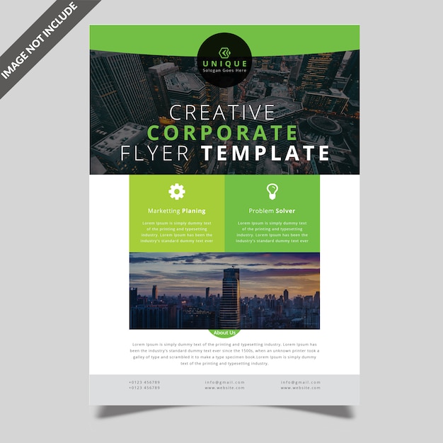 PSD green business flyer