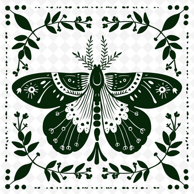 PSD a green butterfly with the words butterfly on it