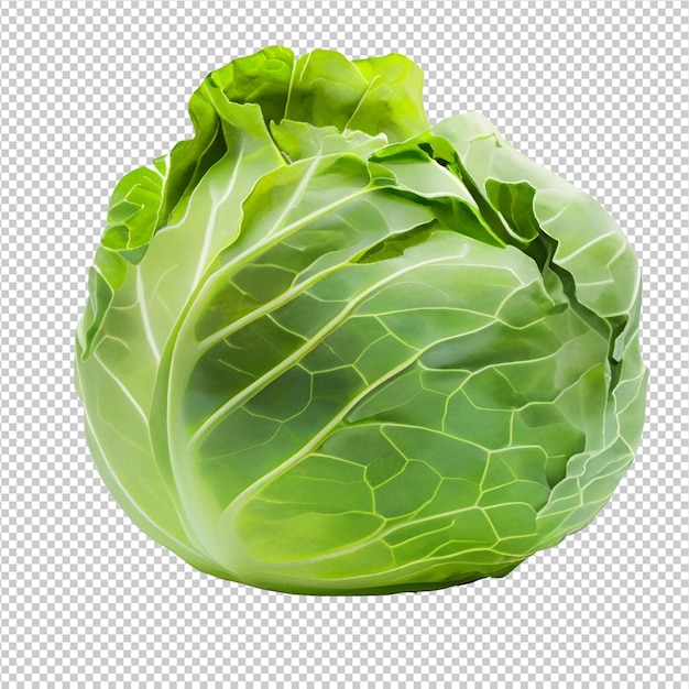 Green cabbage on on alpha layer