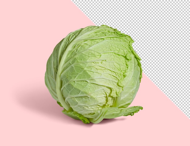 PSD green cabbage isolated, mockup