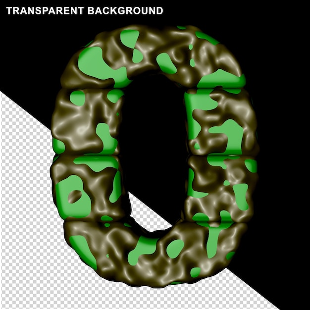 Green camouflage.3d number 0