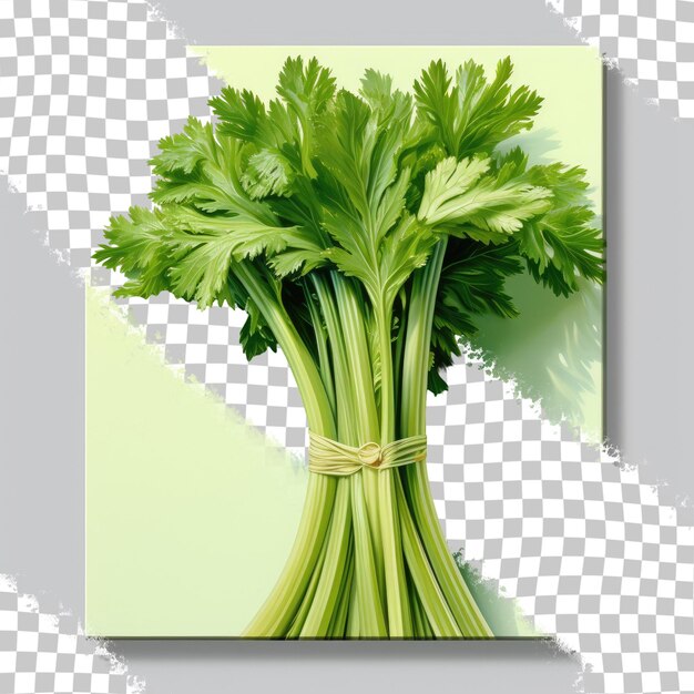 PSD green celery bunches isolated on transparent background