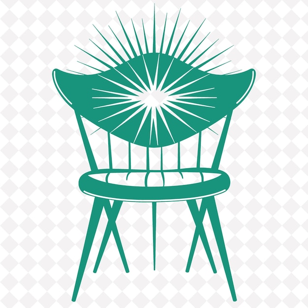 PSD una sedia verde con il sole sopra