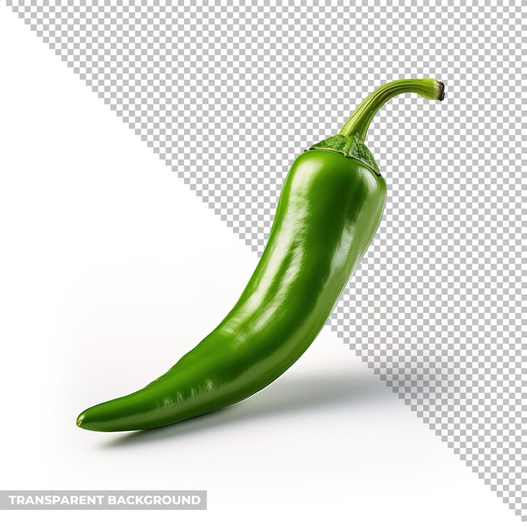 Premium PSD | Green chili isolated without background