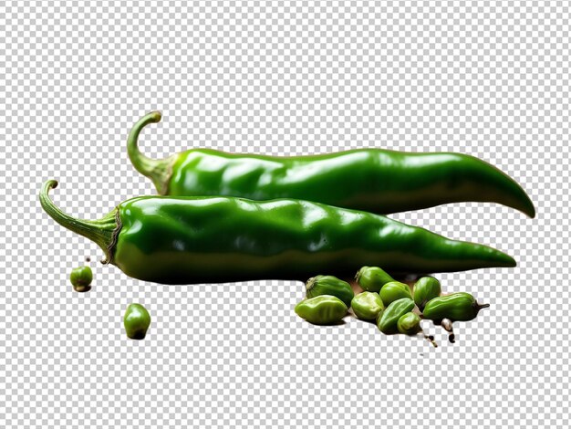 PSD green chili pepper on transparent background