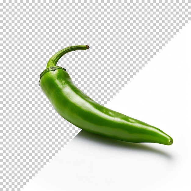 PSD green chilli isolated on transparent background