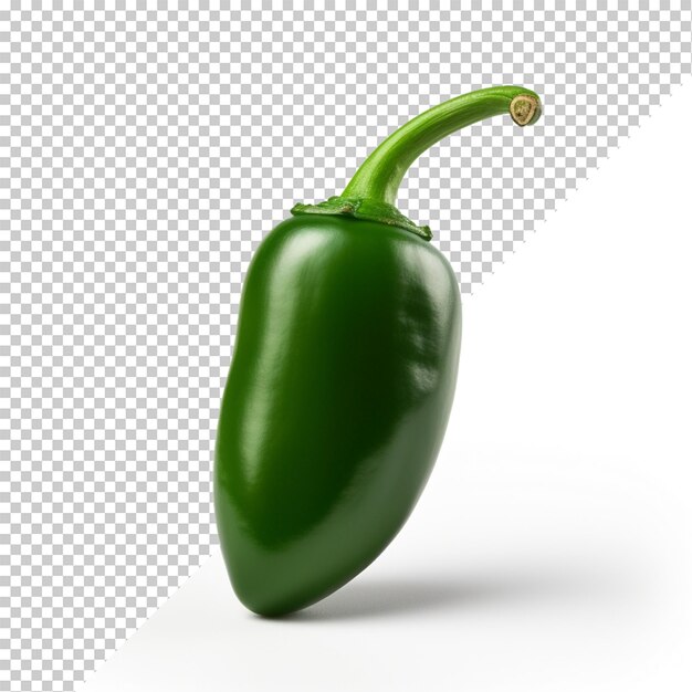 Green chilli isolated on transparent background