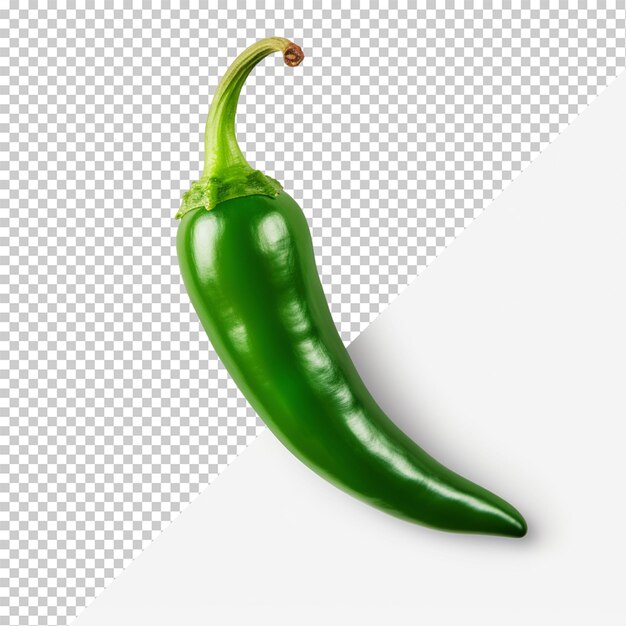 PSD green chilli isolated on transparent background