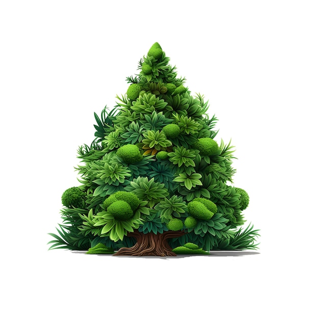 PSD green christmas tree icon