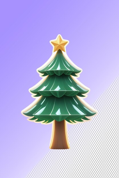 A green christmas tree with a star on top of it