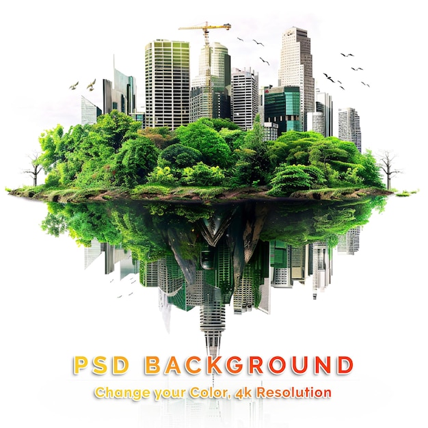 PSD green city for earth day