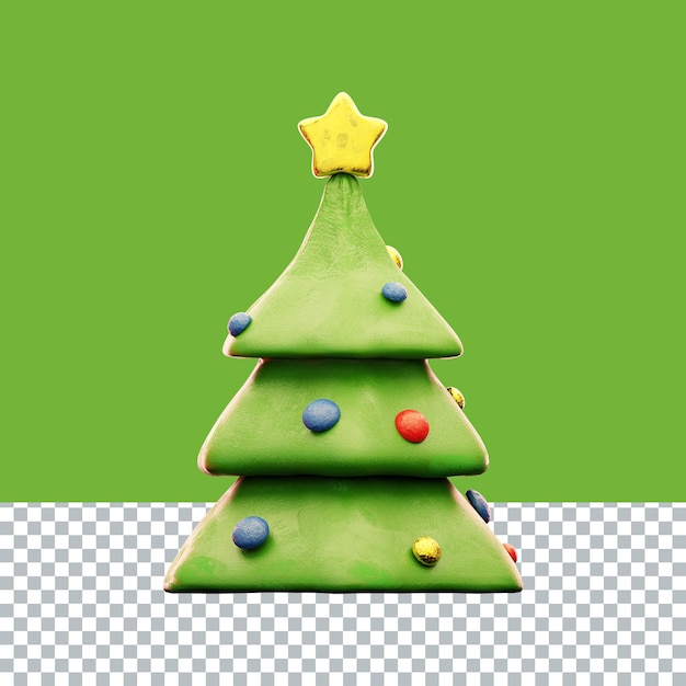 Green clay Christmas tree