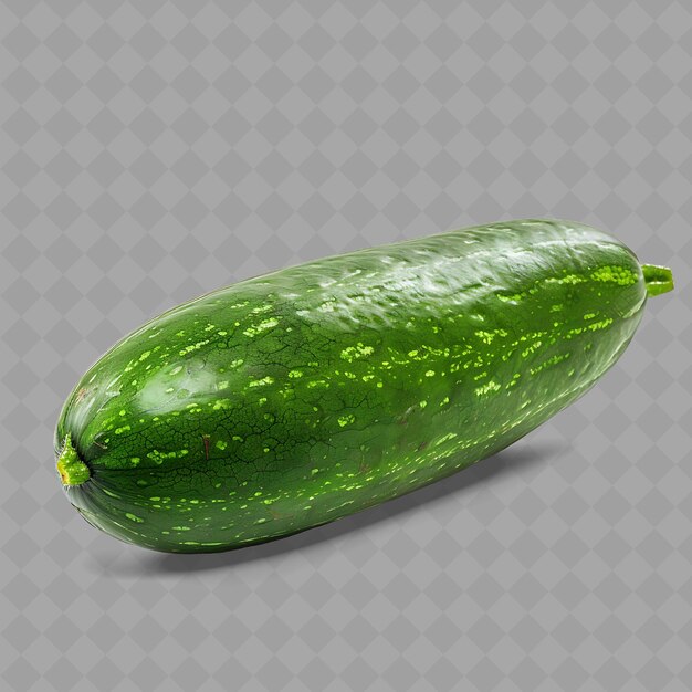 PSD a green cucumber is shown on a gray background