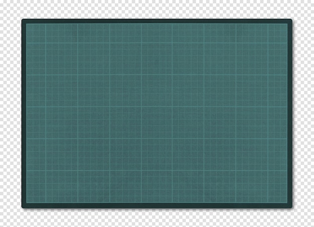 Green cutting mat isolated on transparent background