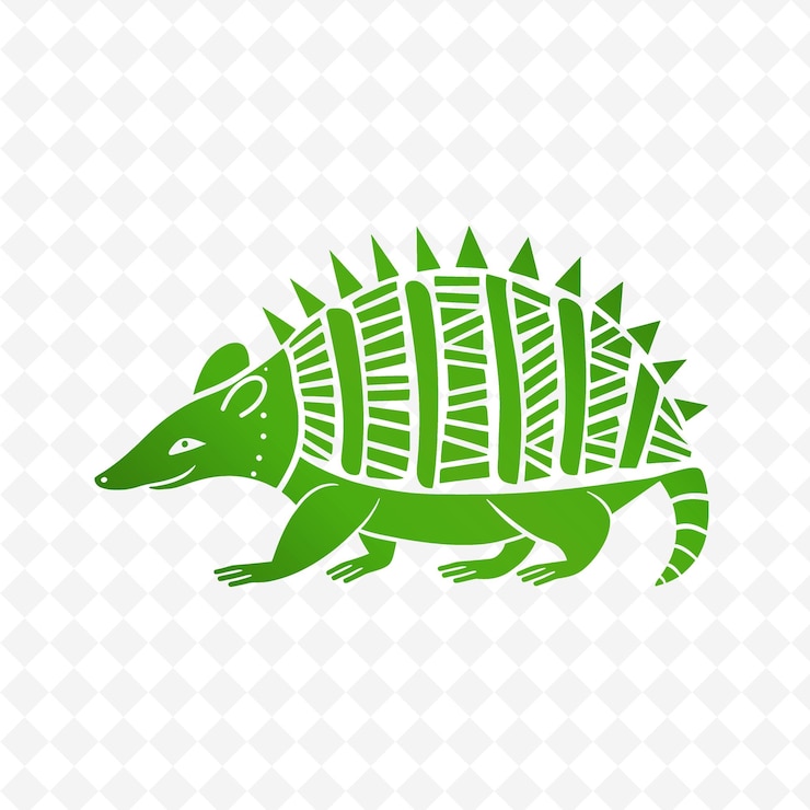 PSD green dinosaur on a white background