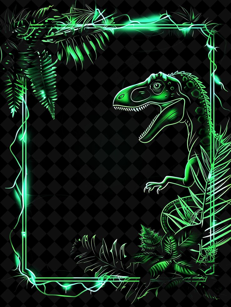 PSD a green dinosaur with a green face and a green background
