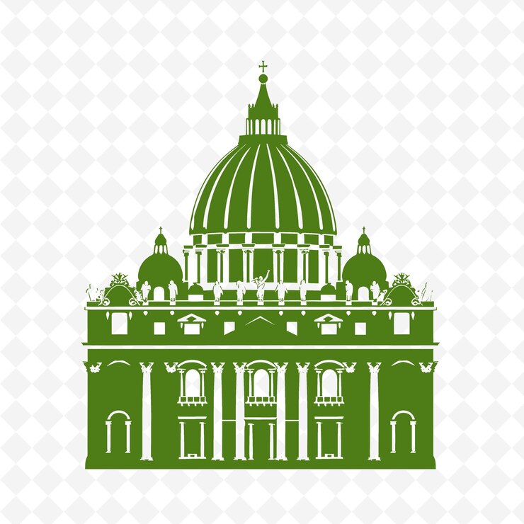 PSD the green dome of the building with the image of the building of the grand palace