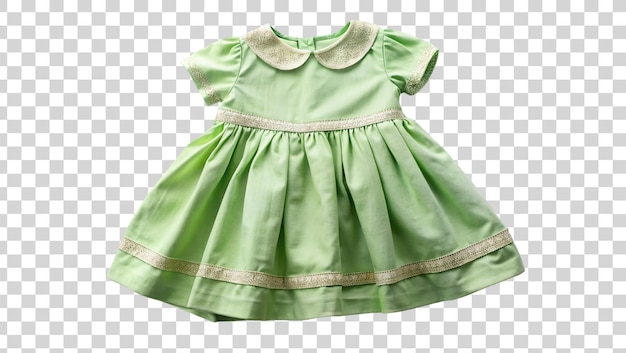 PSD 투명한 배경에 고립된 초록색 드레스