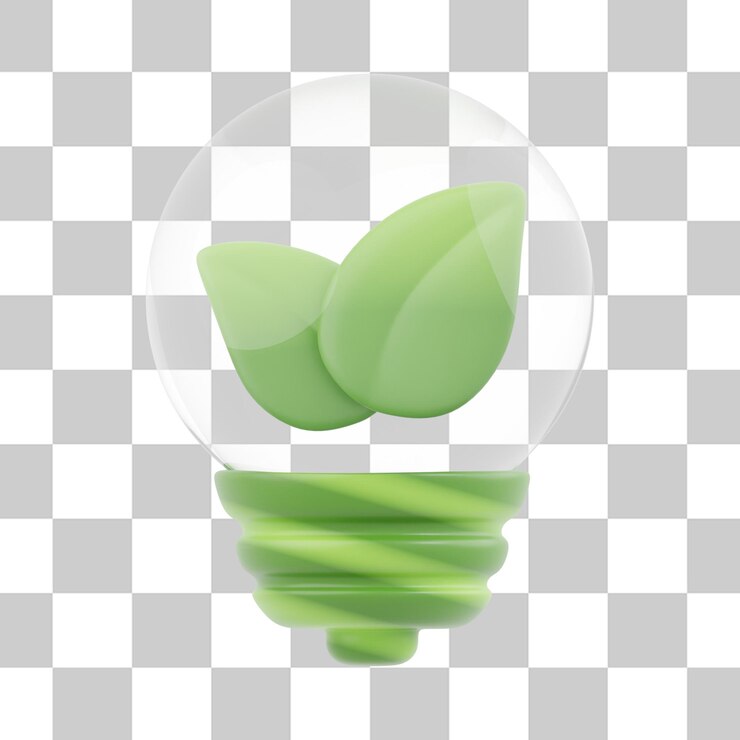 PSD グリーンエレクトリシー 3d イラスト