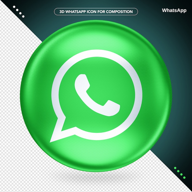 PSD 녹색 타원 3d 로고 whatsapp