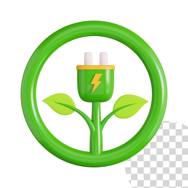 Green Energy 3D Icon