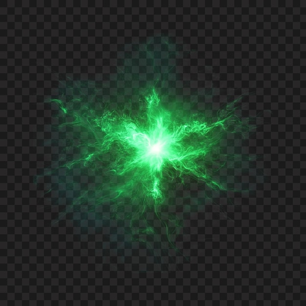 Green Energy Explosion Effect isolated background PNG