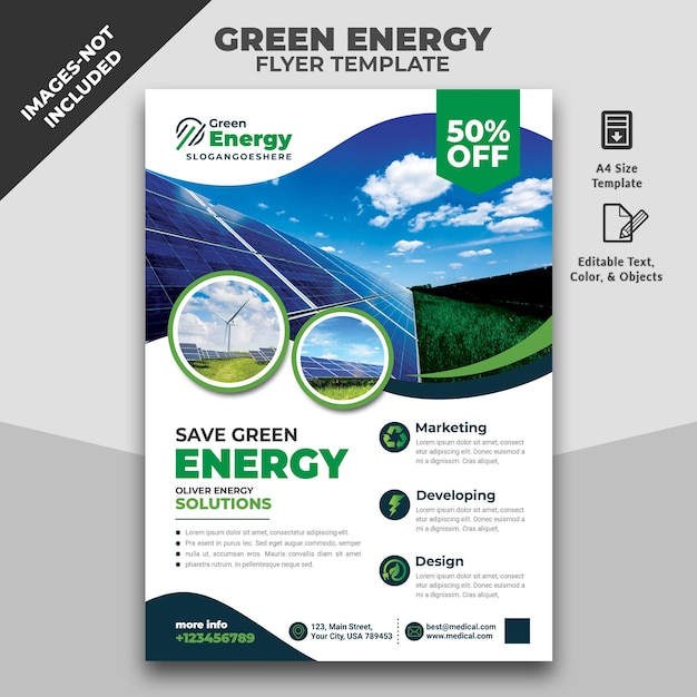 PSD green energy flyer