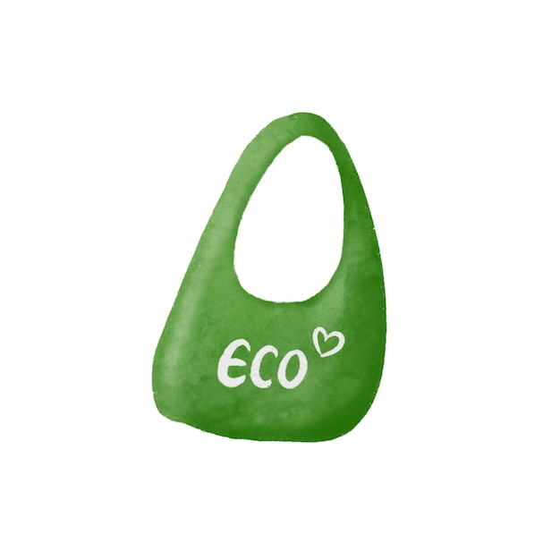 green fabric eco bag