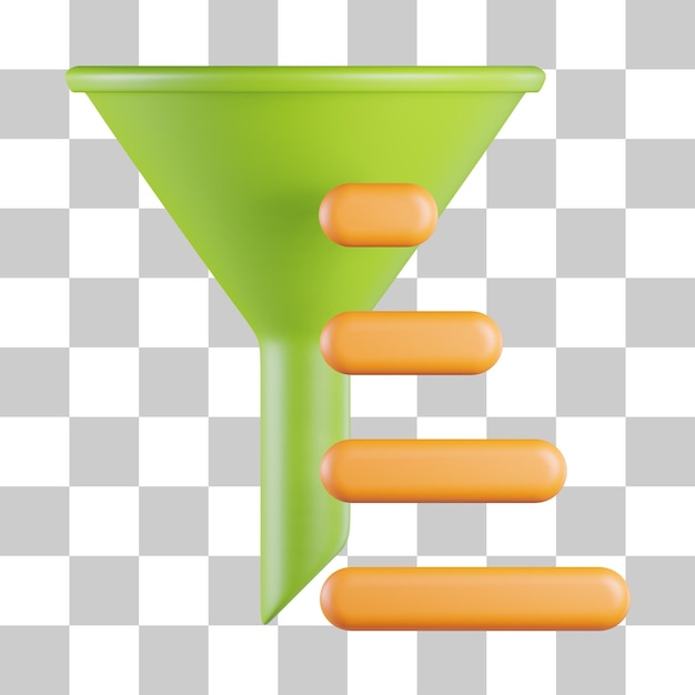 green filter short to wide 3d icon