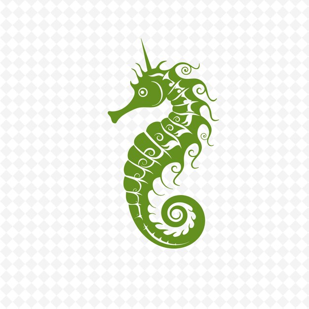 PSD a green fish with a green tail on a white background