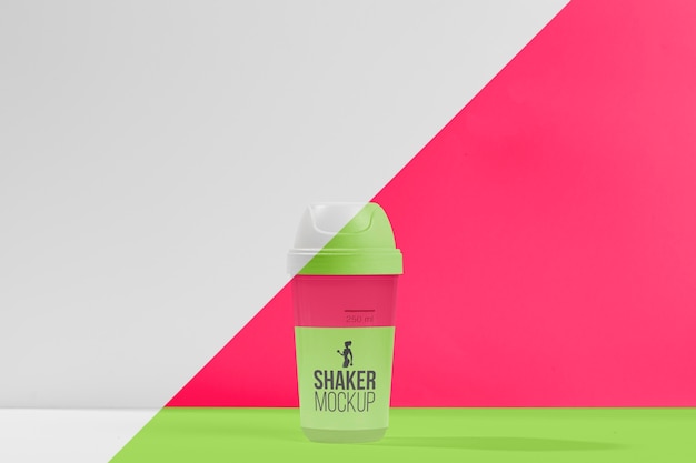 PSD green fitness shaker palestra mock-up concept