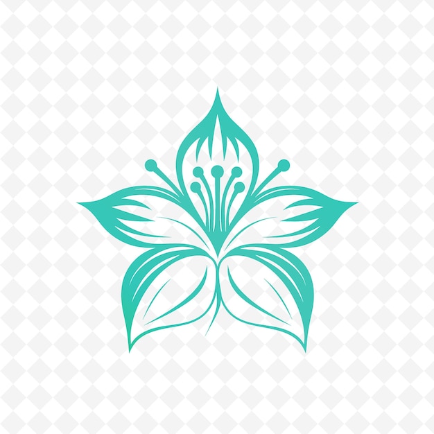 A green flower on a white background vector art illustration